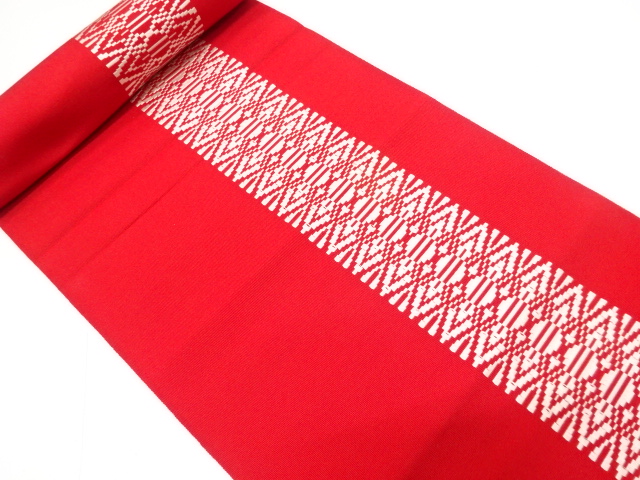 JAPANESE KIMONO / ANTIQUE BOLT FOR NAGOYA OBI / SILK / CHIKUZEN HAKATA 